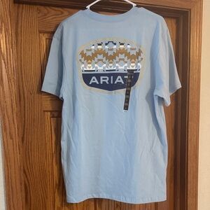 Ariat Men's Blue and Brown Graphic Tee